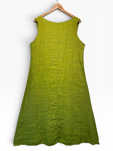 Puro Lino, Lime, SLVLS, Square Pockets Linen, Dress – Here We Go Again deluxe resale boutique