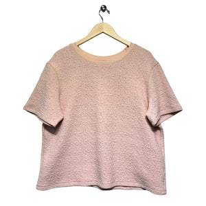Halogen Women Size X Large Pink Textured Cotton Blend Sweater