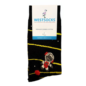 WestSocks Black Print Cotton Blend Socks